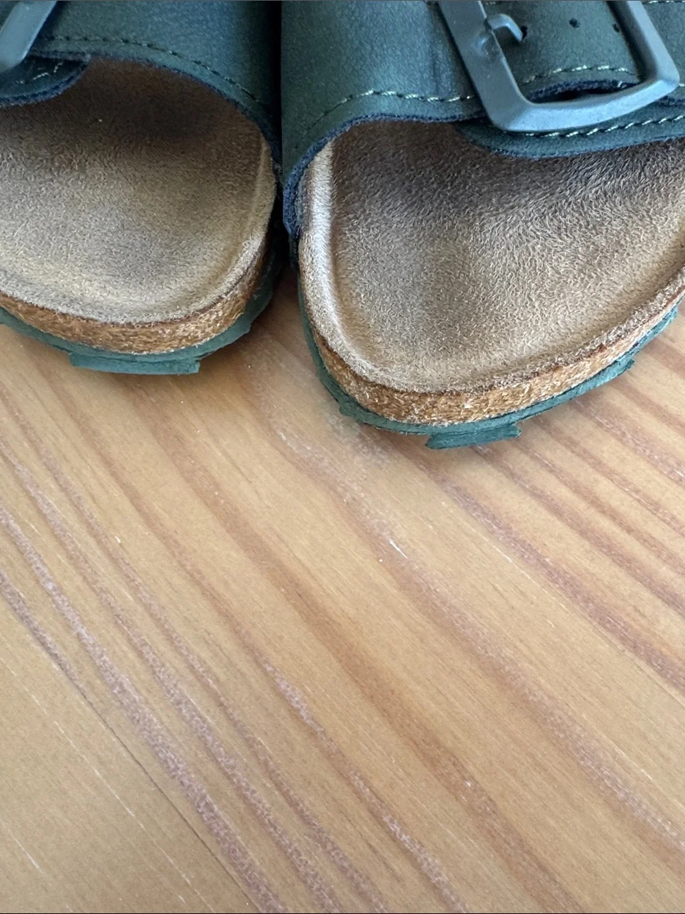 Cotton On Kids Adjustable Birkenstock like Buckle Sandals - Dark Green